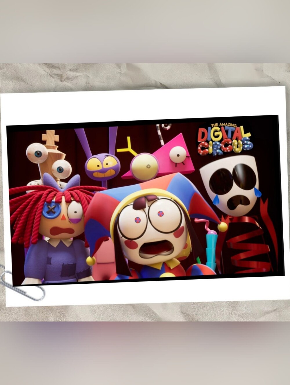 The Amazing Digital Circus Poster Metal- Colorful Cartoon Characters